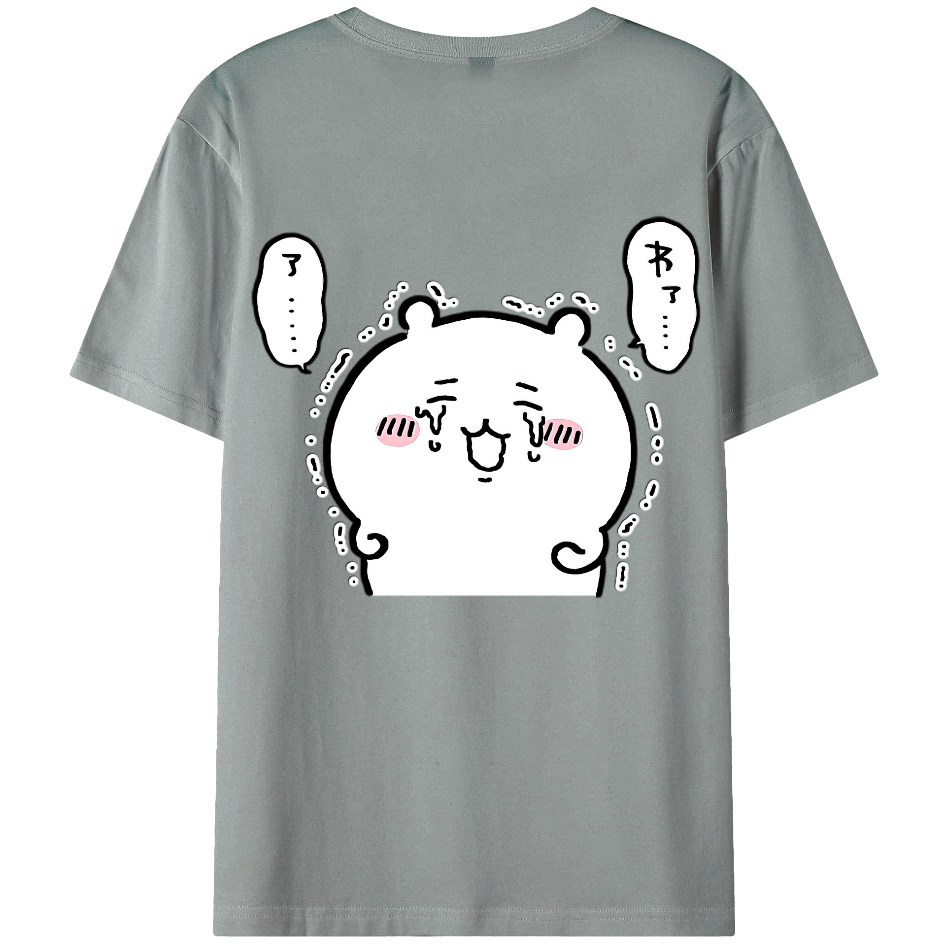（画像用） ちいかわ ちいかわ Chii-kawa chiikawa 綿100％ メンズ半袖Tシャツ（バックプリント） 通気性